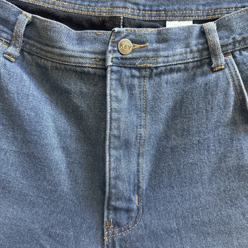 Key Workwear‎ Fleece Lined Jeans Men's 40x30 Indigo Enzyme Wash Insulated 4732 - Picture 16 of 16
